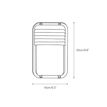 Marine Outdoor Sconce – detail 5 — Dimension drawings 3