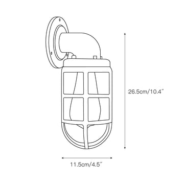 Marine Wall Lamp – detail 3 — Dimension drawings 1