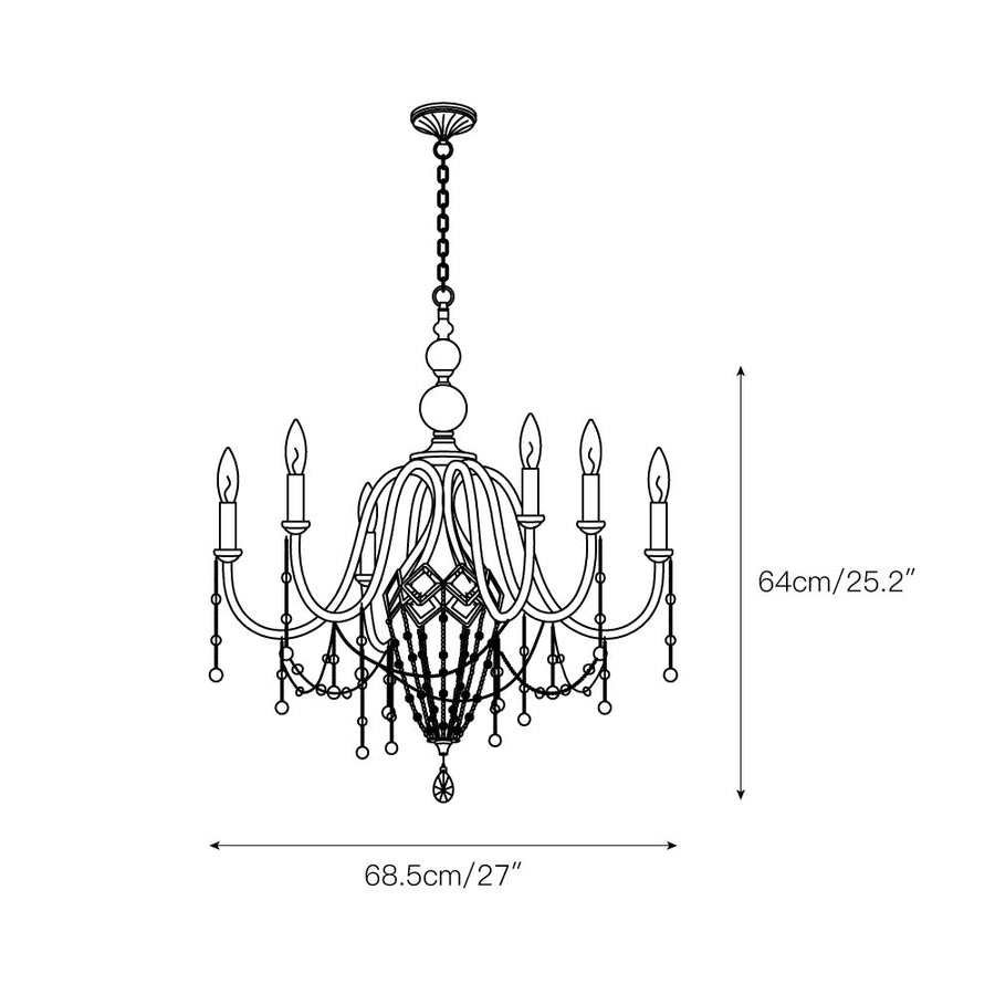 Mariposa Chandelier – detail 5 — Dimension drawings 3