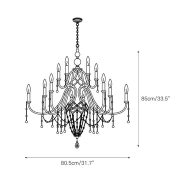 Mariposa Chandelier – detail 7 — Dimension drawings 5