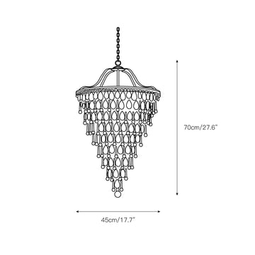 Crystal Inverted Pyramid Chandelier – detail 4 — Dimension drawings 2