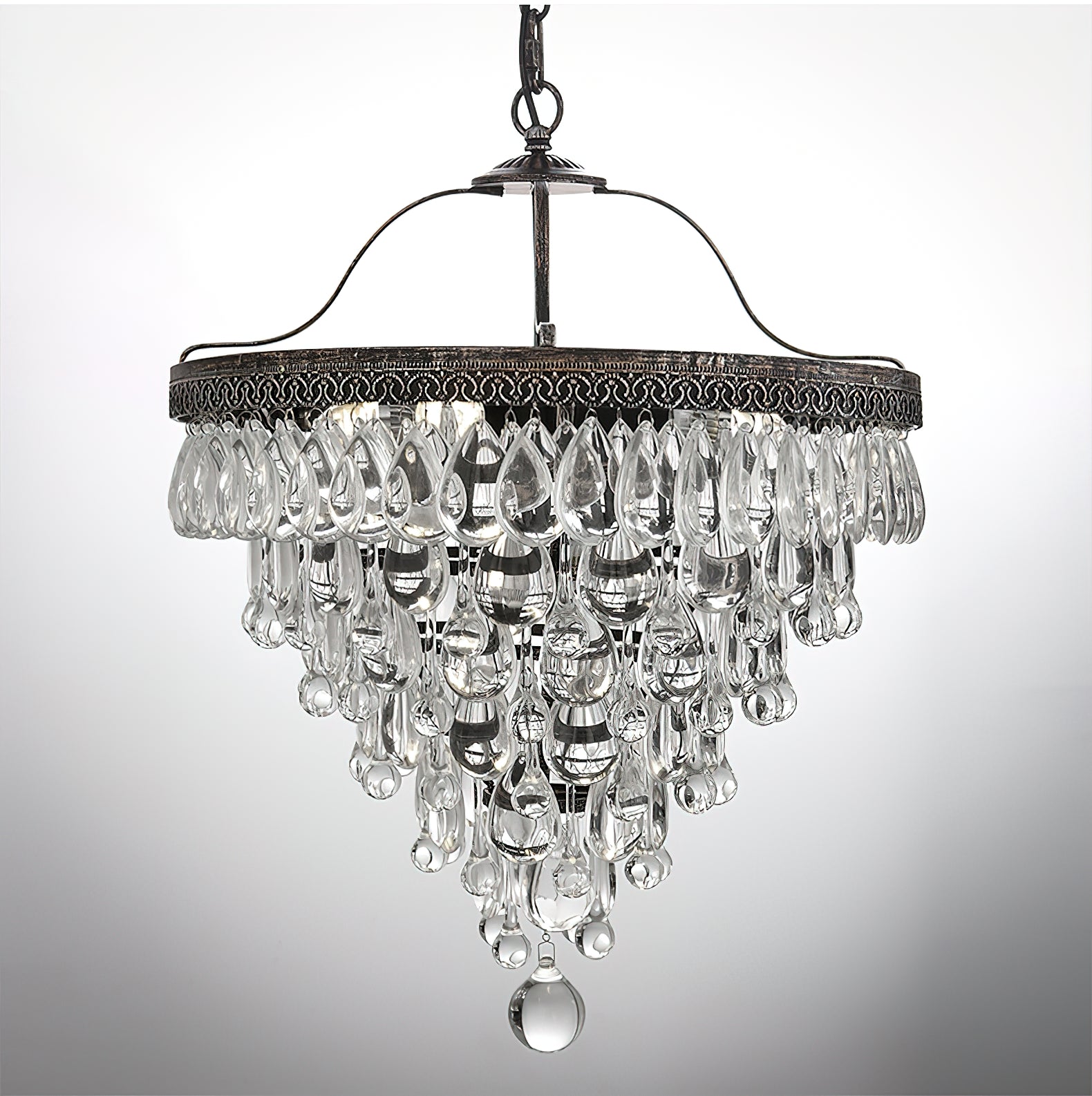 Martinee Crystal Inverted Pyramid Chandelier