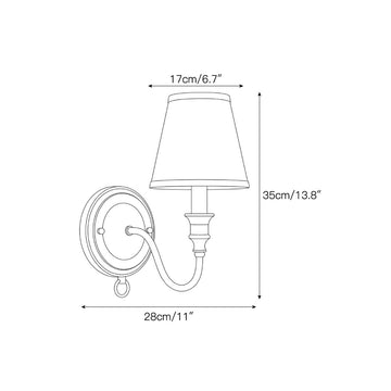 Marypaz Wall Sconce – detail 3 — Dimension drawings 1