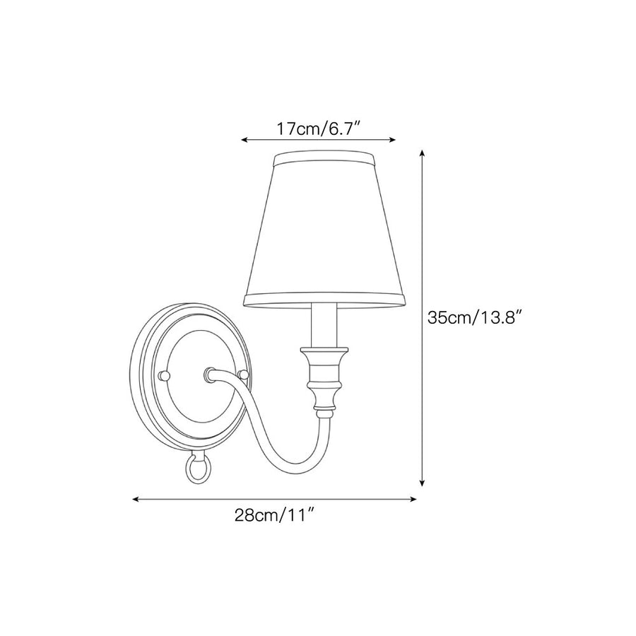 Marypaz Wall Sconce – detail 3 — Dimension drawings 1