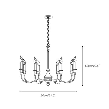 Marypaz Chandelier – detail 3 — Dimension drawings 1