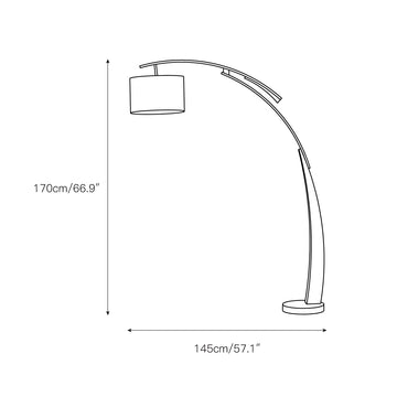 Matterhorn Arc Floor Lamp – detail 4 — Dimension drawings 1