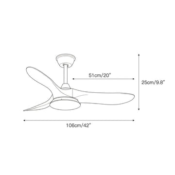 Maverick Ceiling Fan Light – detail 3 — Dimension drawings 1