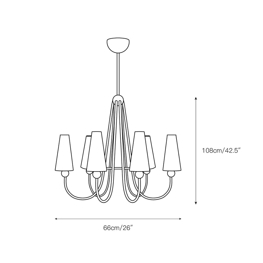 Mavis Chandelier – detail 3 — Dimension drawings 1