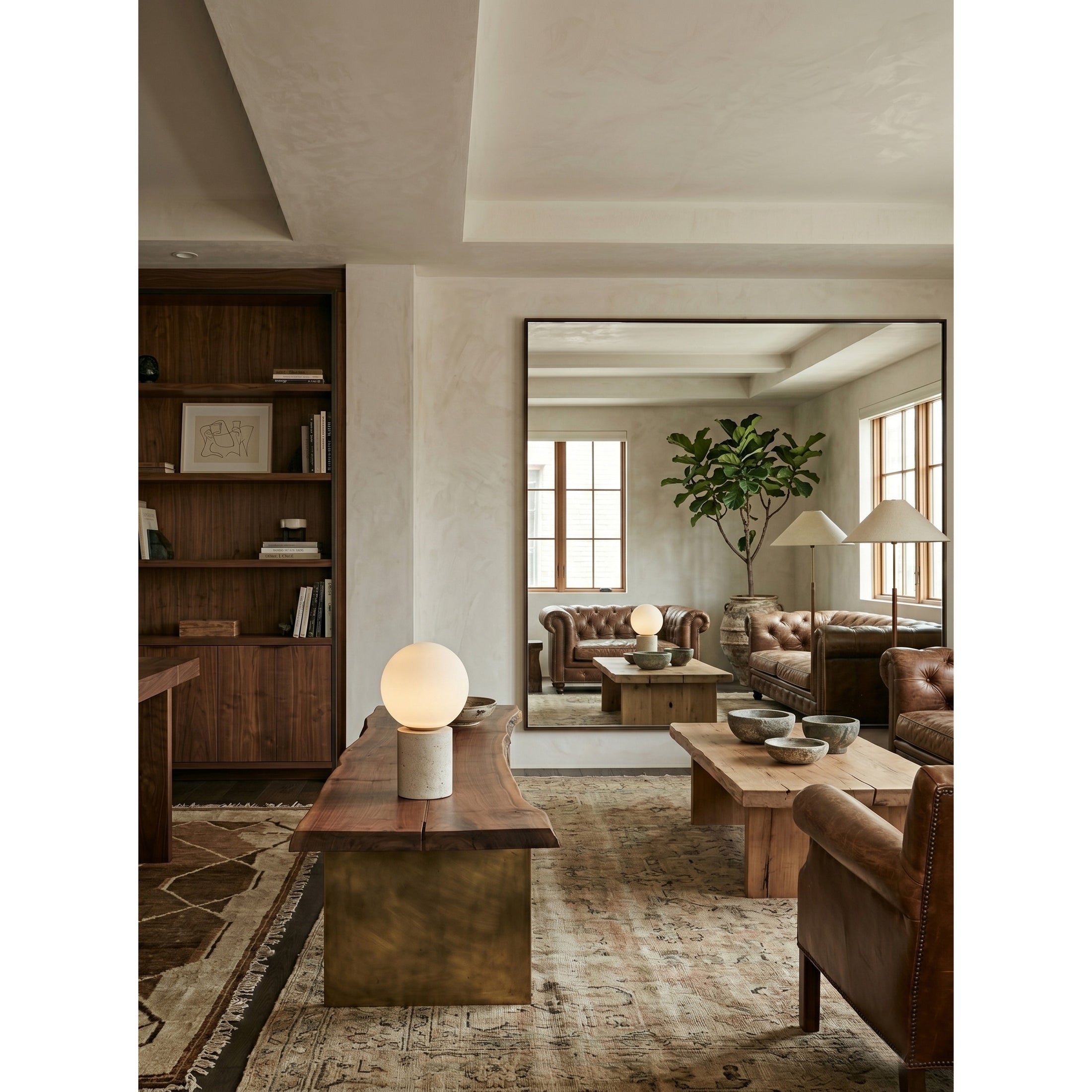Maxax Deeluxe Travertine Table Lamp