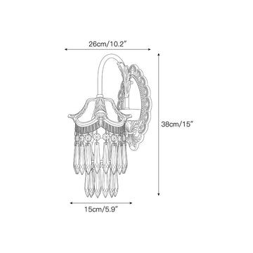 Mayfield Crystal Wall Sconces – detail 3 — Dimension drawings 1
