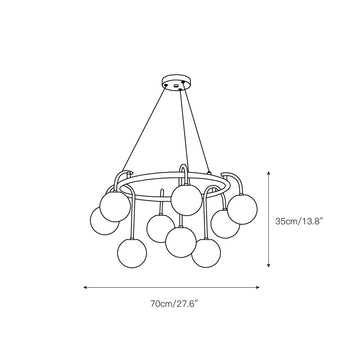 Maytoni Chandelier – detail 3 — Dimension drawings 1