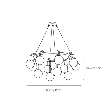 Maytoni Chandelier – detail 4 — Dimension drawings 2