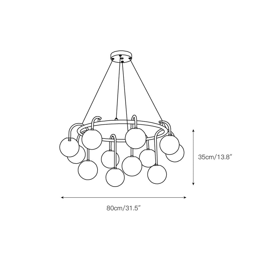 Maytoni Chandelier – detail 4 — Dimension drawings 2
