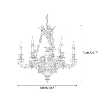 Mazarin Chandelier – detail 3 — Dimension drawings 1