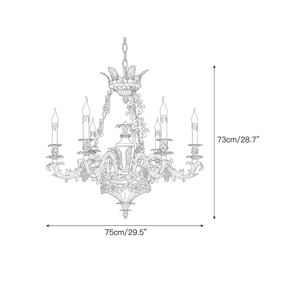 Mazarin Chandelier – detail 3 — Dimension drawings 1