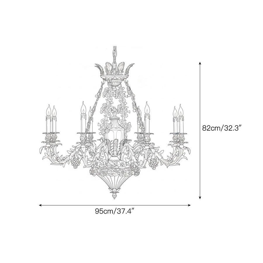 Mazarin Chandelier – detail 4 — Dimension drawings 2