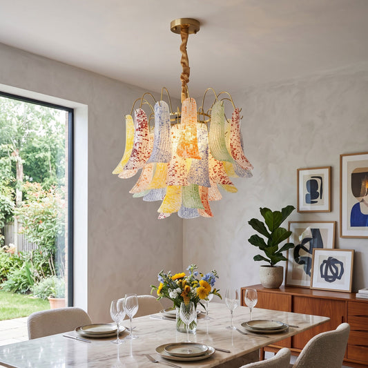 Confetti Glass Tiered Chandelier
