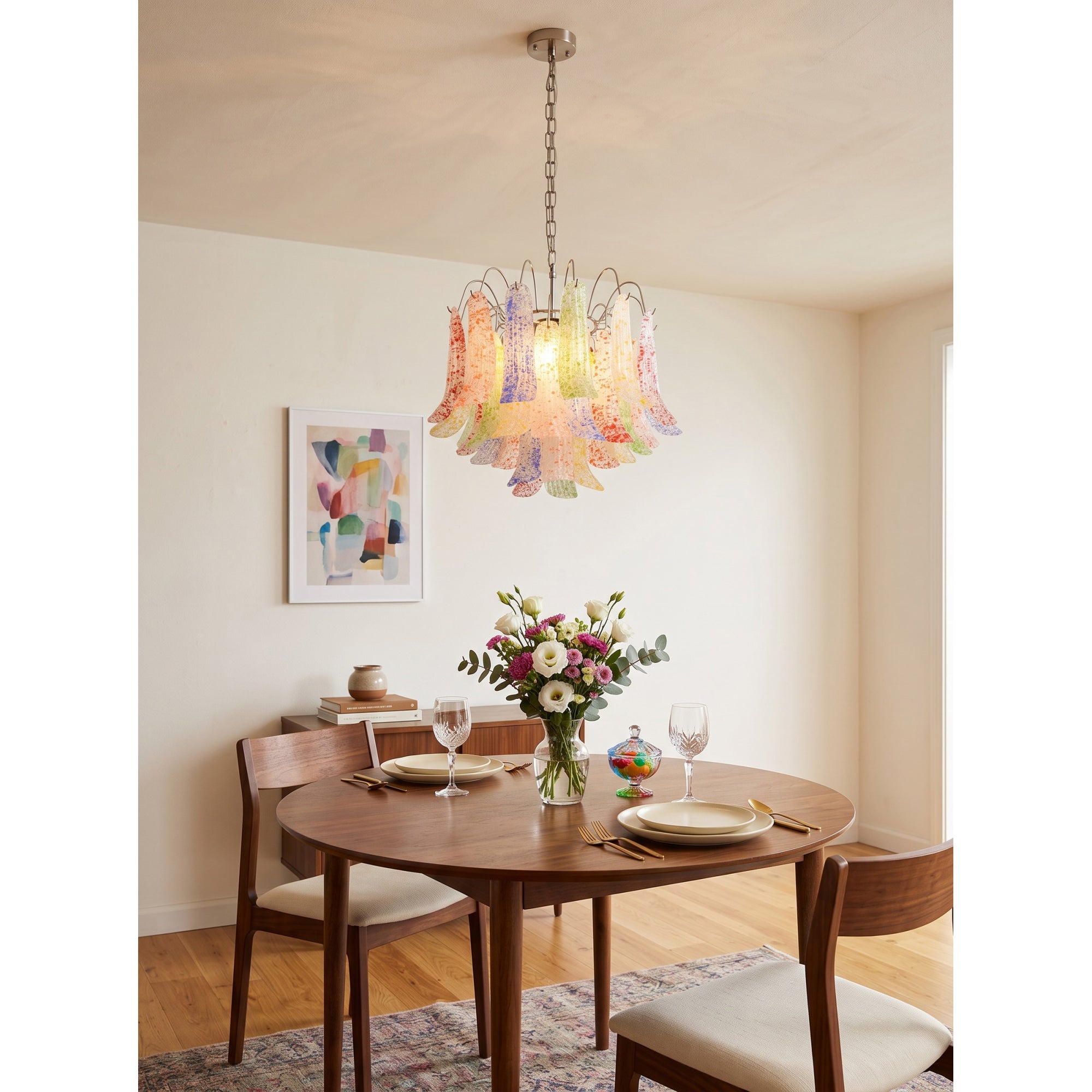 Confetti Glass Tiered Chandelier
