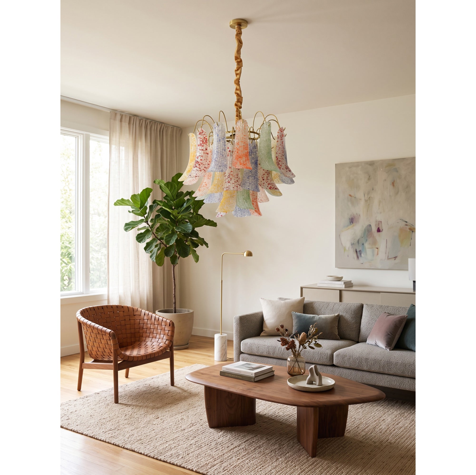 Confetti Glass Tiered Chandelier