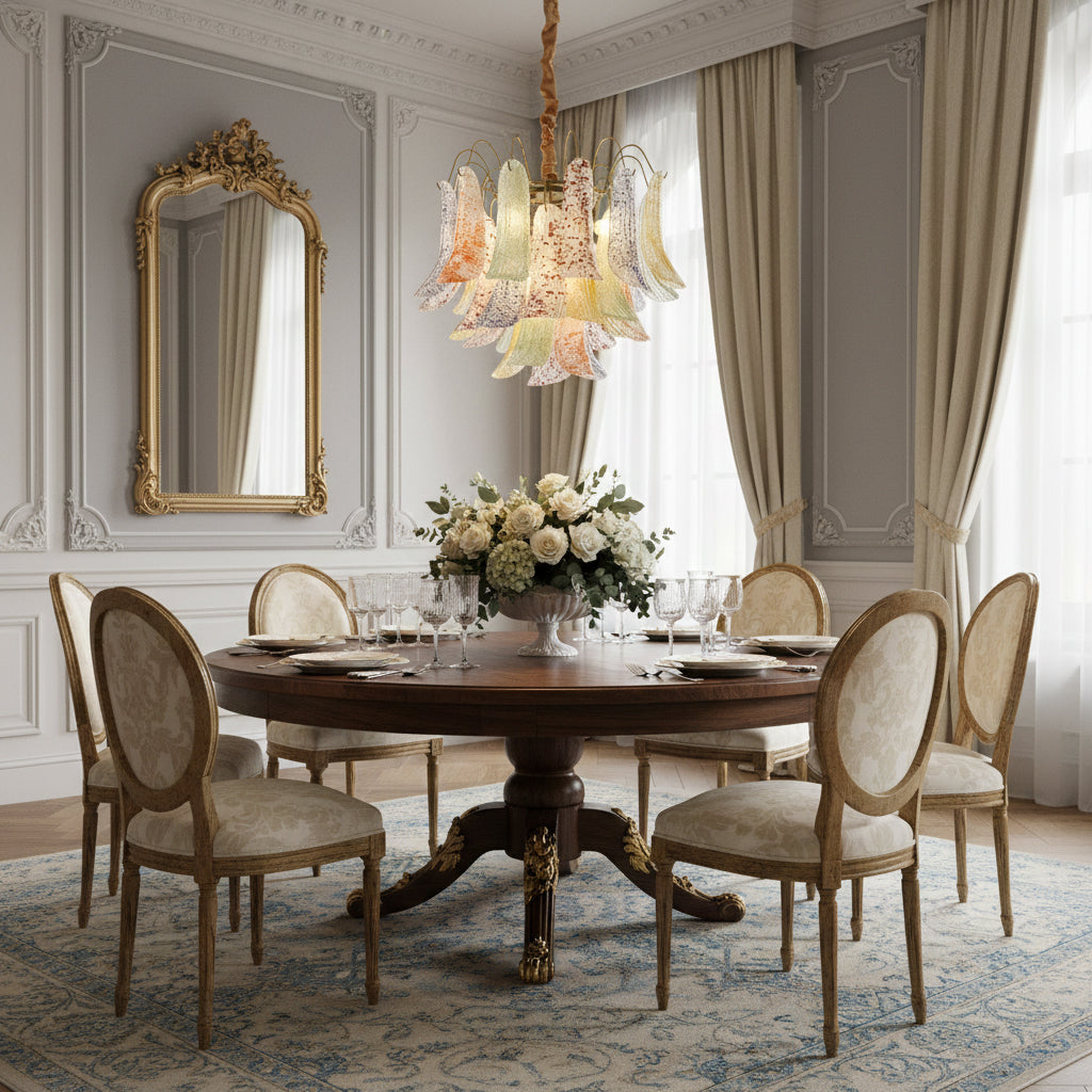 Confetti Glass Tiered Chandelier