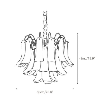 Confetti Glass Tiered Chandelier – detail 4 — Dimension drawings 2
