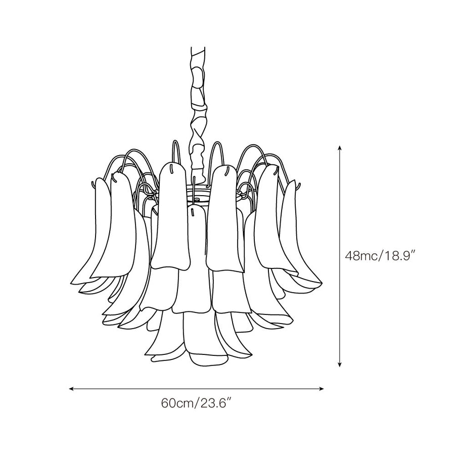 Confetti Glass Tiered Chandelier – detail 4 — Dimension drawings 2