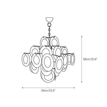 Primavera Murano Glass Chandelier – detail 4 — Dimension drawings 1
