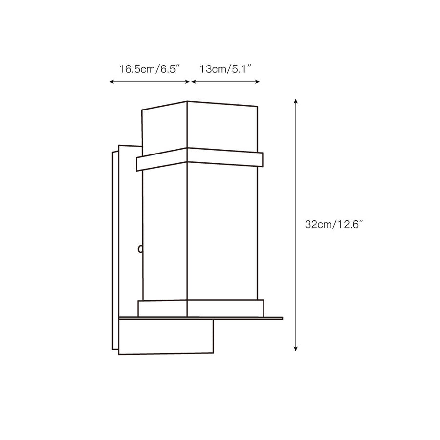 Mcdade Outdoor Wall Light – detail 3 — Dimension drawings 1