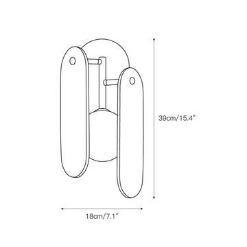 Megalith Wall Lamp – detail 3 — Dimension drawings 1