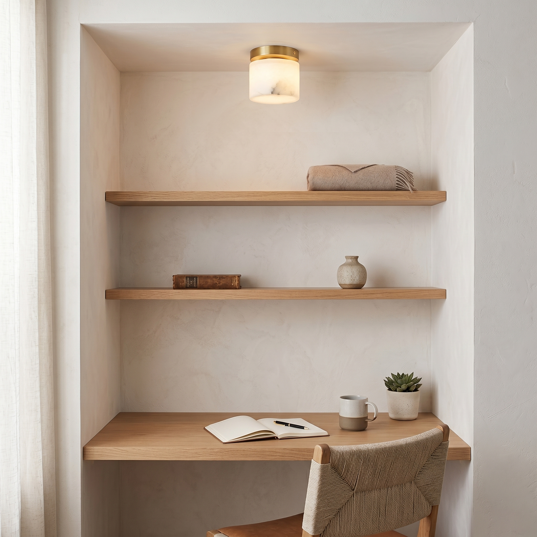 Melange Alabaster Ceiling Light