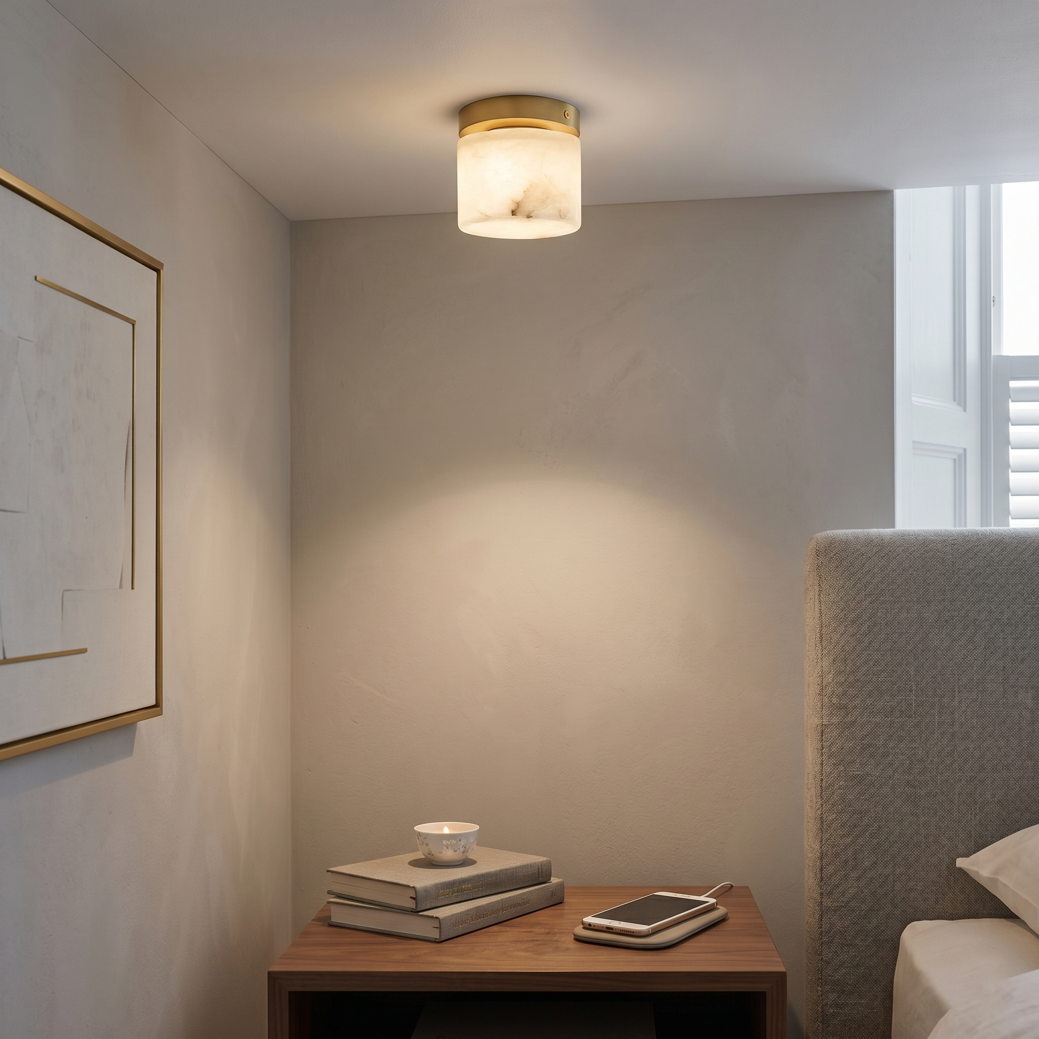 Melange Alabaster Ceiling Light
