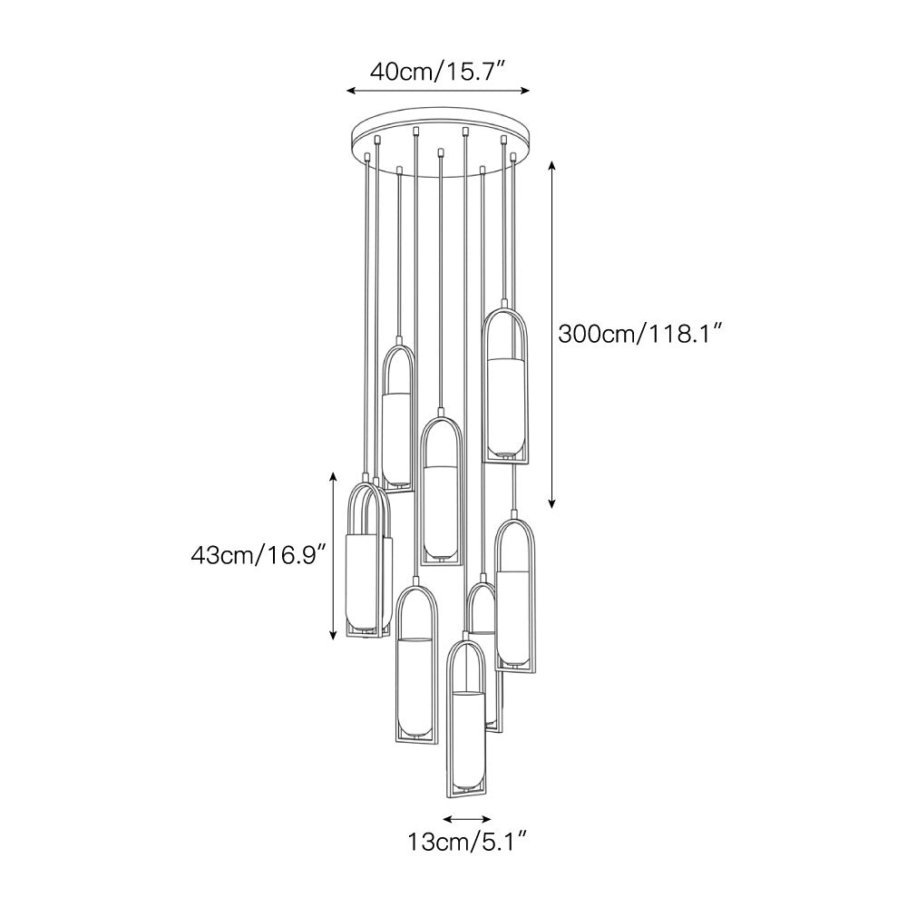 Melange Alabaster Cluster Chandelier