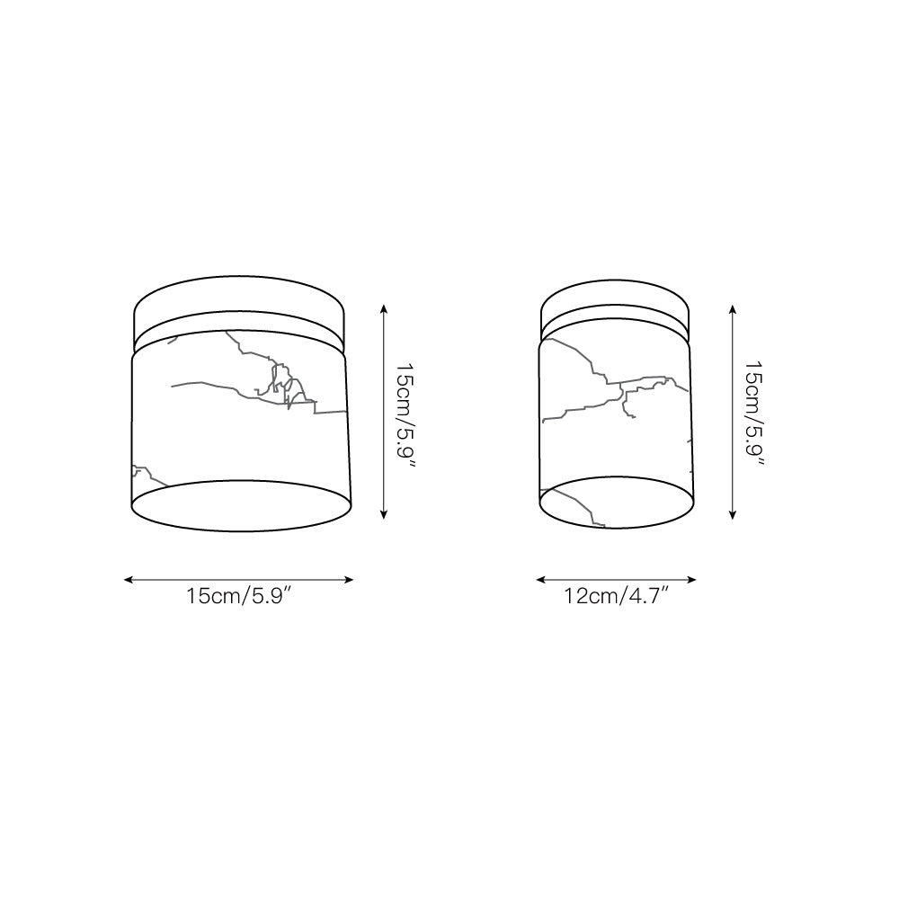 Melange Alabaster Ceiling Light
