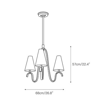 Melor Chandelier – detail 3 — Dimension drawings 1