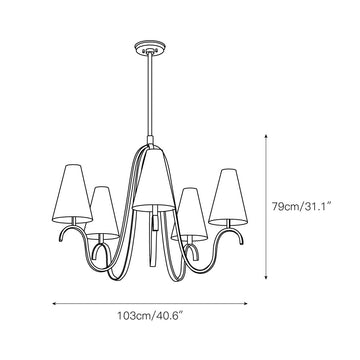 Melor Chandelier – detail 4 — Dimension drawings 2