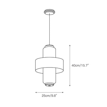 Melrose Pendant Lamp – detail 3 — Dimension drawings 1