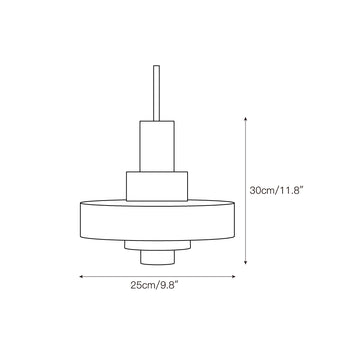 Mercury Green Marble Pendant Lamp – detail 4 — Dimension drawings 1