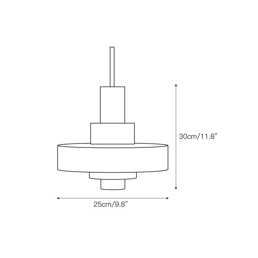 Mercury Green Marble Pendant Lamp – detail 4 — Dimension drawings 1