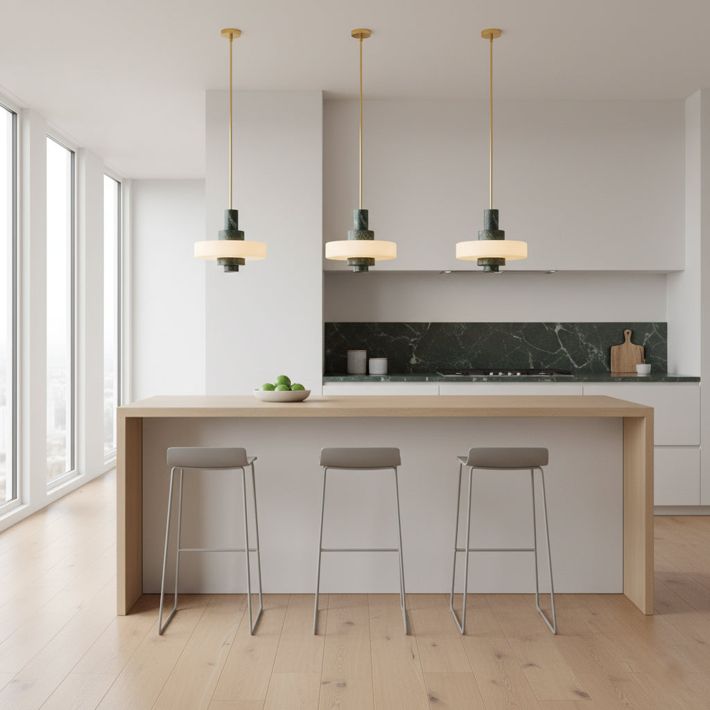 Mercury Green Marble Pendant Lamp