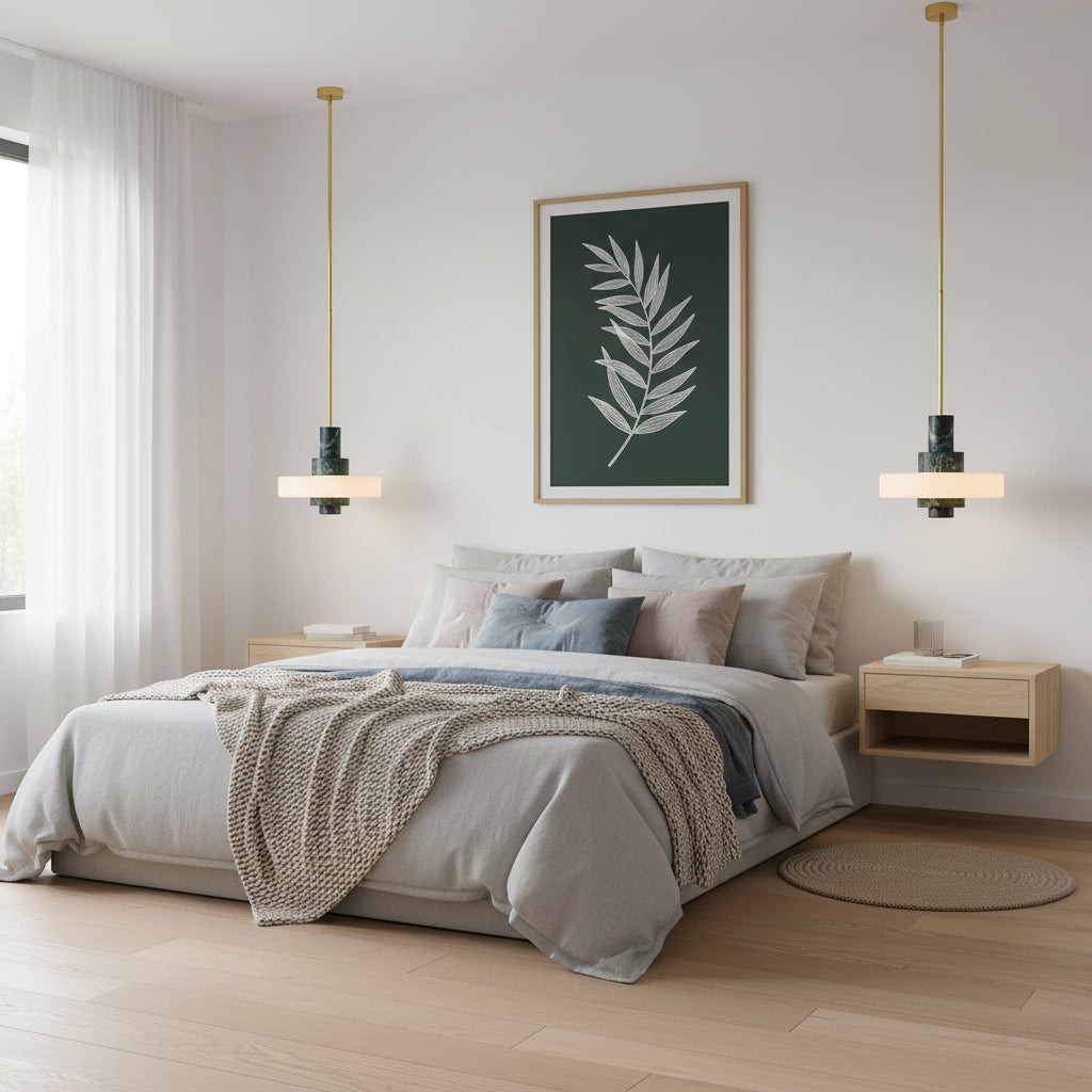 Mercury Green Marble Pendant Lamp