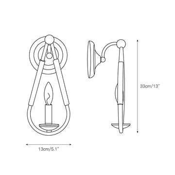 Meridian Wall Lamp – detail 3 — Dimension drawings 1