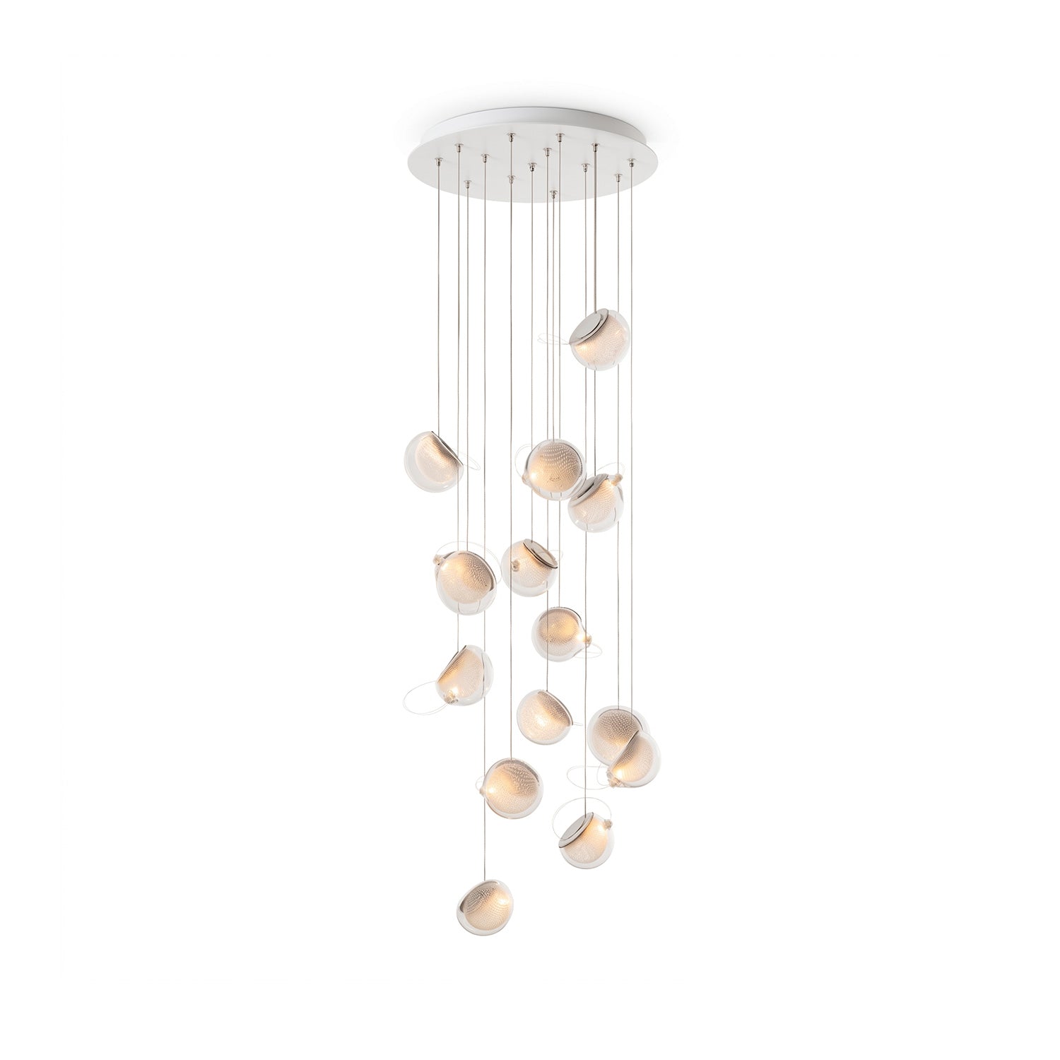 Mesh Glass Cluster Chandelier