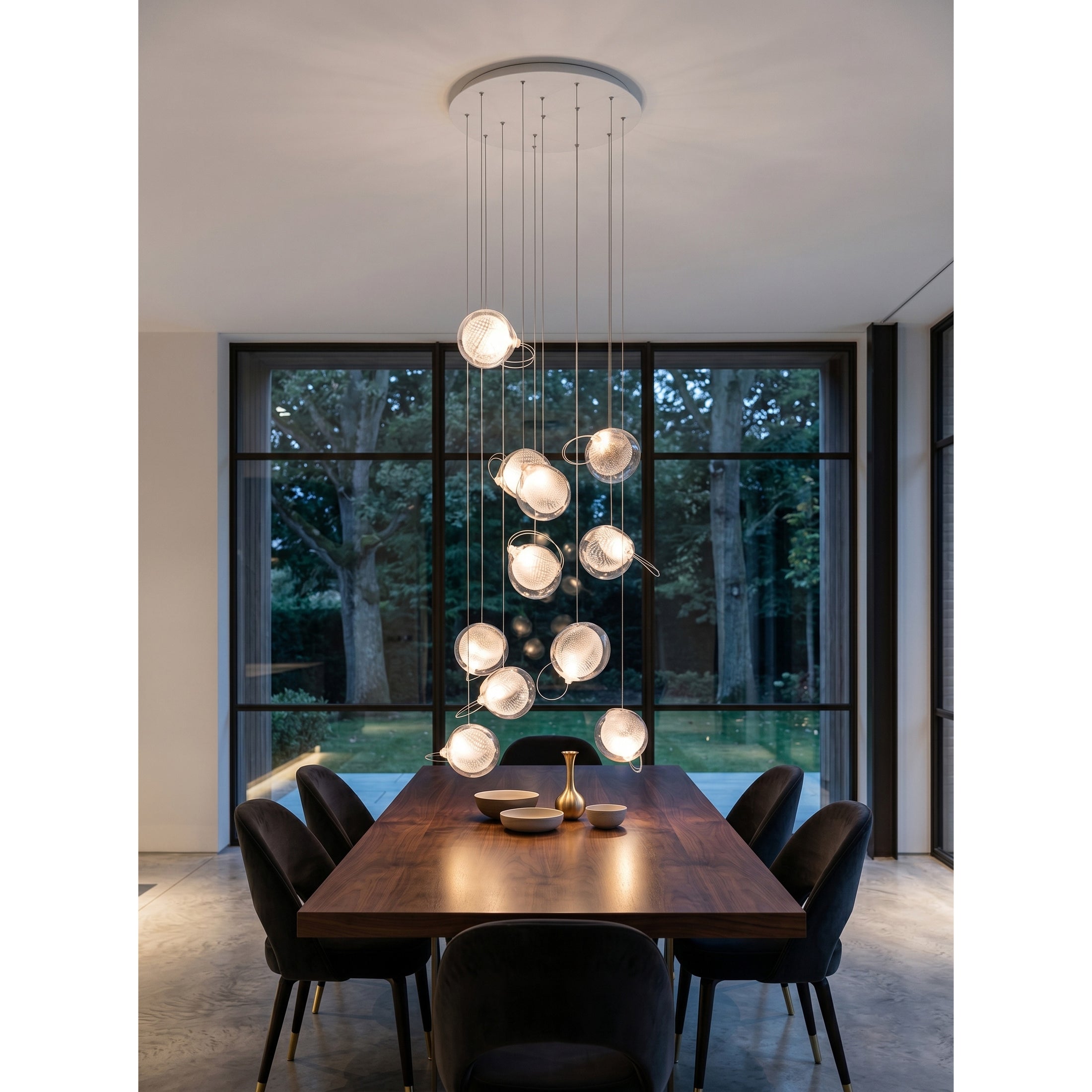 Mesh Glass Cluster Chandelier