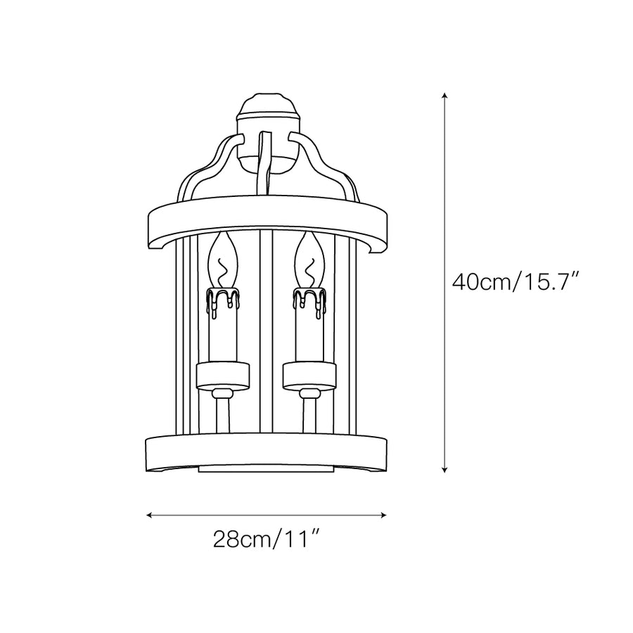 Messina Wall Lamp – detail 4 — Dimension drawings 1