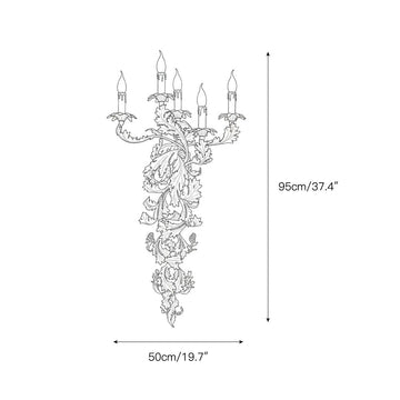 Metropolitan Candle Wall Lamp – detail 4 — Dimension drawings 1