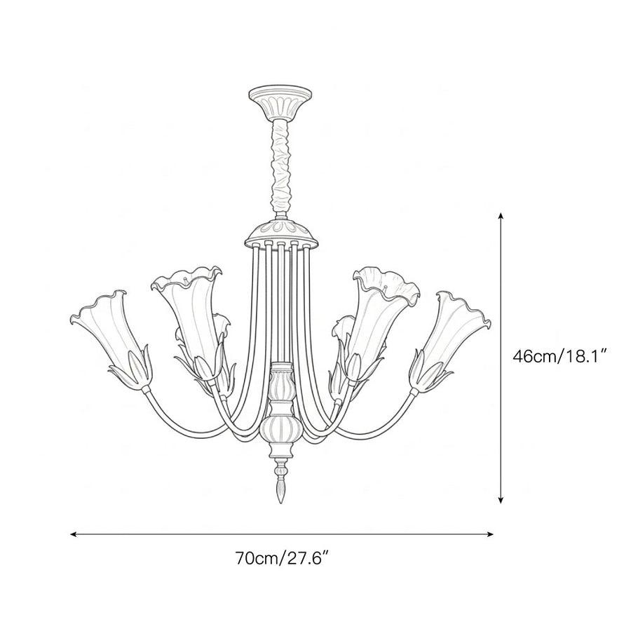 Meyda Chandelier – detail 4 — Dimension drawings 2