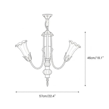 Meyda Chandelier – detail 3 — Dimension drawings 1