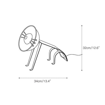 Micha Cat Table Lamp – detail 6 — Dimension drawings 4