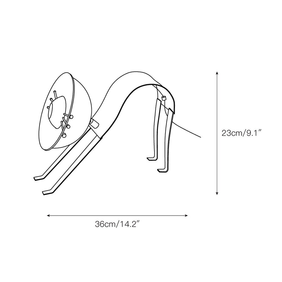 Micha Cat Table Lamp – detail 3 — Dimension drawings 1