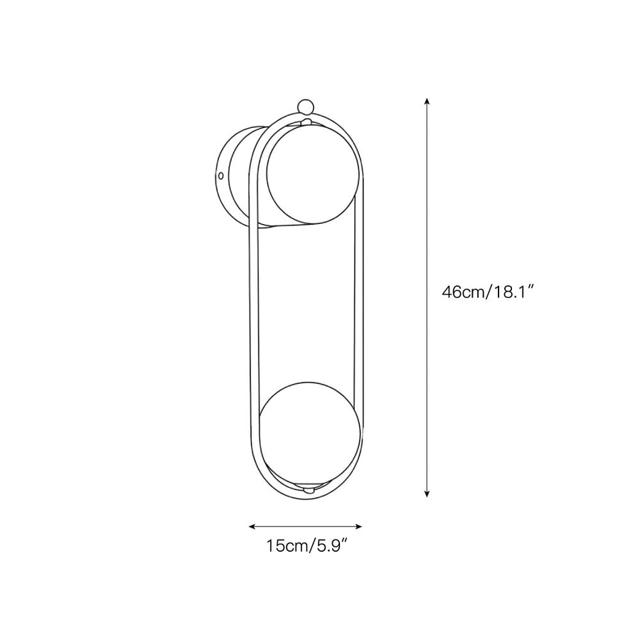 Mila Wall Lamp – detail 3 — Dimension drawings 1